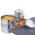 Vinod Stainless Steel Hammered Puri Dabba Set of 4 Capacity 1200 ml 1500 ml 2100 ml 2500 ml Heavy Gauge Steel Airtight Lids and Rust Free