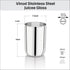 Vinod Stainless Steel Juicee Glass Set of 6 350 ml Highest Grade Steel Tough and Strong Dishwasher Safe Rust Free Long Lasting