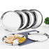 Vinod Stainless Steel Kanchan Bogi Plate Set of 6 28 cm Lunch and Dinner Plate High Grade Stainless Steel Rust Free Mirror Finish