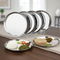 Vinod Stainless Steel Kanchan Bogi Plate Set of 6 28 cm Lunch and Dinner Plate High Grade Stainless Steel Rust Free Mirror Finish
