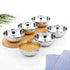 Vinod Stainless Steel Maharaja Bowl Set of 6 Pieces 150 ml Highest Grade Steel Tough and Strong Build Easy to Clean