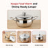 Vinod Stainless Steel Milano Plain Serving Casserole with Steel Lid and Side Handles 1630 ml Highest grade Stainless Steel Tough and Strong