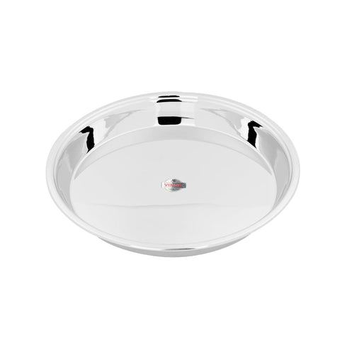 Vinod Stainless Steel Parat with Mirror Finish Highest Grade Steel Tough Strong Build Easy to Clean and Rust Free No 14