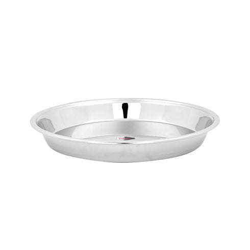 Vinod Stainless Steel Parat with Mirror Finish Highest Grade Steel Tough Strong Build Easy to Clean and Rust Free No 14