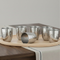 Vinod Stainless Steel Premium Hammered Glass Set of 6 300 ml with High Grade Stainless Steel Long Lasting and Durable Rust Free