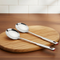 Vinod Stainless Steel Queen Kabdir Serving Spoon Cooking Spoon Spatula Set of 2 37 cm Long Handle High Grade Stainless Steel Rust Free Dishwasher Safe No 1