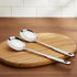 Vinod Stainless Steel Queen Kabdir Serving Spoon Cooking Spoon Spatula Set of 2 37 cm Long Handle High Grade Stainless Steel Rust Free Dishwasher Safe No 1