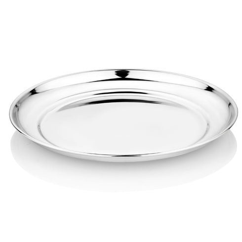 Vinod Stainless Steel Rajbhog Dish Set of 6 18 cm Salad Plate Snack Plate Highest Quality Stainless Steel Mirror Finish Rust Free