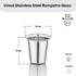 Vinod Stainless Steel Rampatra Glass Set of 6 240 ml with Highest Grade Steel Tough and Strong Build Dishwasher Safe Rust Free