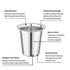 Vinod Stainless Steel Rampatra Glass Set of 6 200 ml Highest Grade Steel Rust Free Easy to Clean Long Lasting Durability and Dishwasher Safe