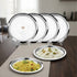 Vinod Stainless Steel Two Tone Plate Set of 6 21 cm Serving Dish Salad Plate Snack Plate Highest Grade Stainless Steel Rust Free