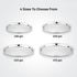 Vinod Stainless Steel Two Tone German Bogi Plate Set of 6 31 cm Lunch Plate Dinner Plate Highest Stainless Steel Mirror Finish