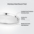 Vinod Stainless Steel Two Tone German Bogi Plate Set of 6 31 cm Lunch Plate Dinner Plate Highest Stainless Steel Mirror Finish