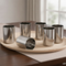 Vinod Stainless Steel Amrapali Glass Set of 6 with High Grade Stainless Steel Mirror Finish Tough and Strong Dishwasher Safe 7 Inch
