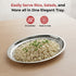 Vinod Stainless Steel Oval Rice Tray with Highest Grade Stainless Steel Mirror Finish Rust Free Tough and Durable Easy to Clean