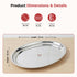 Vinod Stainless Steel Oval Rice Tray with Highest Grade Stainless Steel Mirror Finish Rust Free Tough and Durable Easy to Clean
