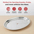 Vinod Stainless Steel Oval Rice Tray with Highest Grade Stainless Steel Mirror Finish Rust Free Tough and Durable Easy to Clean