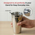 Vinod Stainless Steel Jumbo Lassi Glass Set of 2 650 ml with Food Grade Stainless Steel Mirror Finish Rust Free Dishwasher Safe