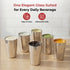 Vinod Stainless Steel Ice Thumbs Up Glass Set of 6 400 ml with Highest Grade Steel Mirror Finish Rust Free Dishwasher Safe