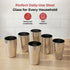 Vinod Stainless Steel Ice Thumbs Up Glass Set of 6 350 ml with High Grade Stainless Steel Mirror Finish Tough and Strong Rust Free