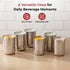 Vinod Stainless Steel Juicee Glass Set of 6 250 ml Highest Grade Steel Rust Free Tough and Strong Mirror Finish and Dishwasher Safe