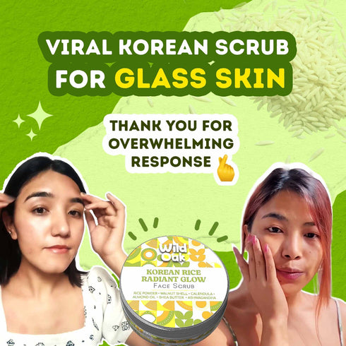 Wild Oak Korean Rice Face Scrub For Glass Skin