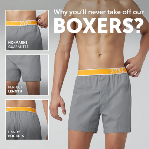 XYXX Volt Cotton Boxer Ash Grey