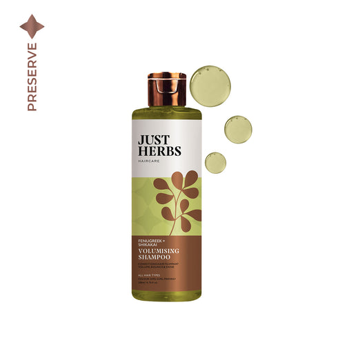 Just Herbs Lush Methi|Shikakai Shampoo