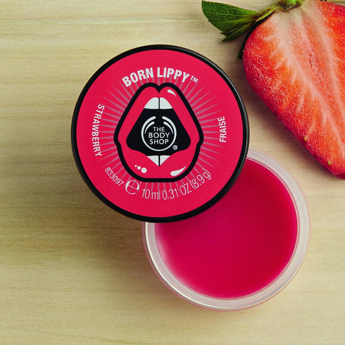 The Body Shop Born Lippy Pot Lip Balm Strawberry