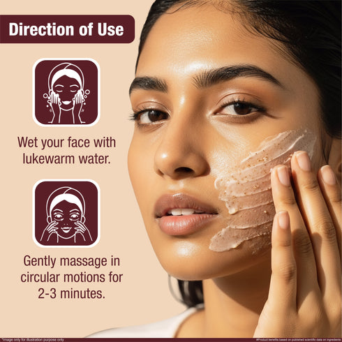 Multani Pharmaceuticals Limited Multani Naturals Exfoliating Walnut Face Scrub For Removes balckheads Help to remove dead skin cells