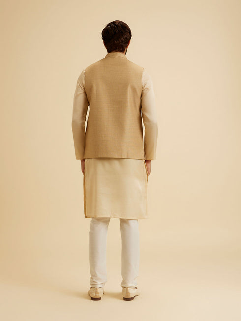 Manyavar Classy Fawn Nehru Jacket