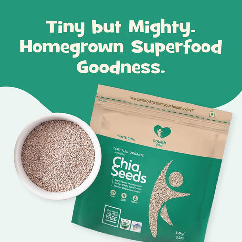 Nourish You White Chia Seeds | Fiber Rich
