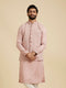 Manyavar Dusty Pink Classic Plain Nehru Jacket