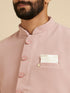 Manyavar Dusty Pink Classic Plain Nehru Jacket