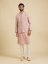 Manyavar Dusty Pink Classic Plain Nehru Jacket