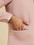 Manyavar Dusty Pink Classic Plain Nehru Jacket