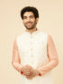 Manyavar Cream Marble Print Jacket