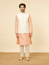 Manyavar Cream Marble Print Jacket