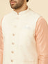 Manyavar Cream Marble Print Jacket