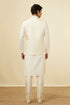 Manyavar Pearl White Bel Buti Patterned Jacket