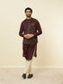 Manyavar Mauve Wine Bel Buti Patterned Jacket