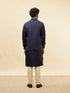 Manyavar Deep Blue Victorian Patterned Jacket