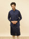 Manyavar Deep Blue Victorian Patterned Jacket