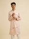 Manyavar Pink Victorian Patterned Nehru Jacket
