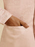 Manyavar Pink Victorian Patterned Nehru Jacket