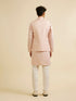 Manyavar Pink Victorian Patterned Nehru Jacket