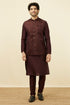 Manyavar Mauve Wine Bel Buti Patterned Jacket