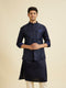 Manyavar Regal Dark Blue Nehru Jacket