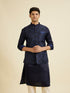 Manyavar Regal Dark Blue Nehru Jacket