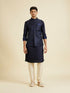 Manyavar Regal Dark Blue Nehru Jacket